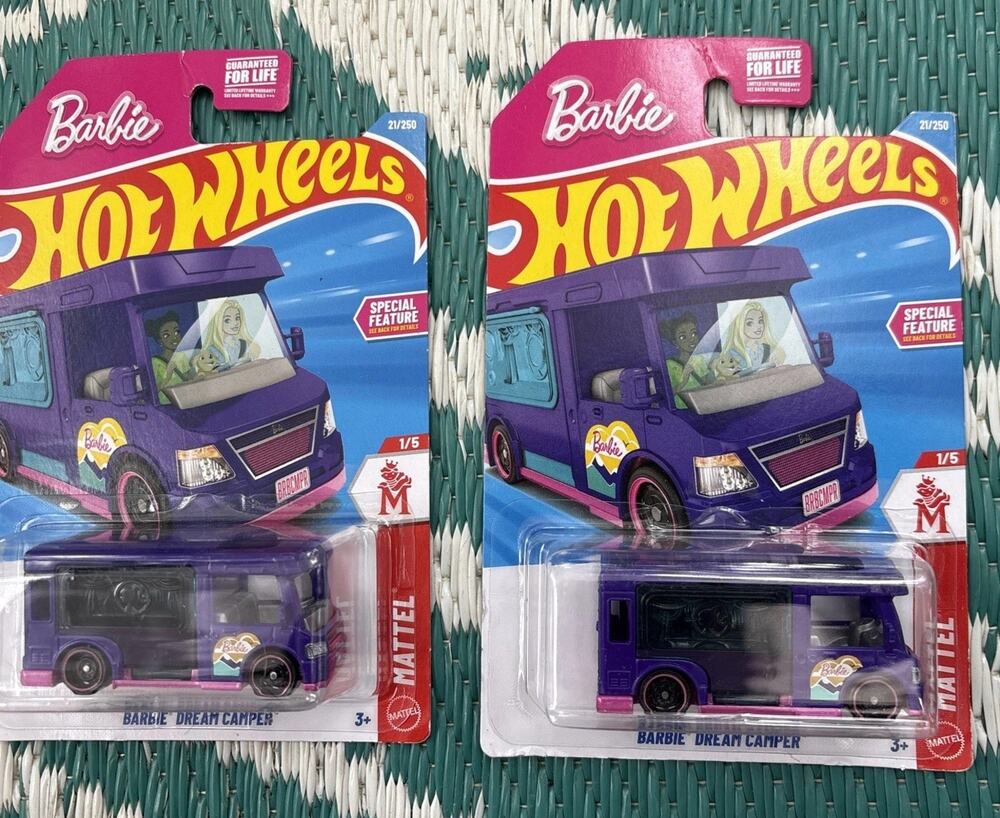 2026 Hot Wheels MATTEL 1/5 BARBIE Dream Camper 21/250 (Purple) X2 Diecast